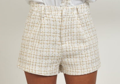 CIRCÉ Short tweed blanc