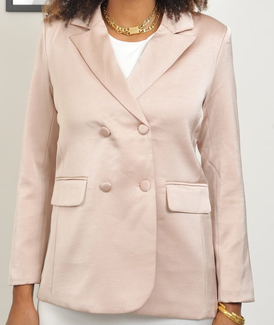 BREE Blazer beige irisé